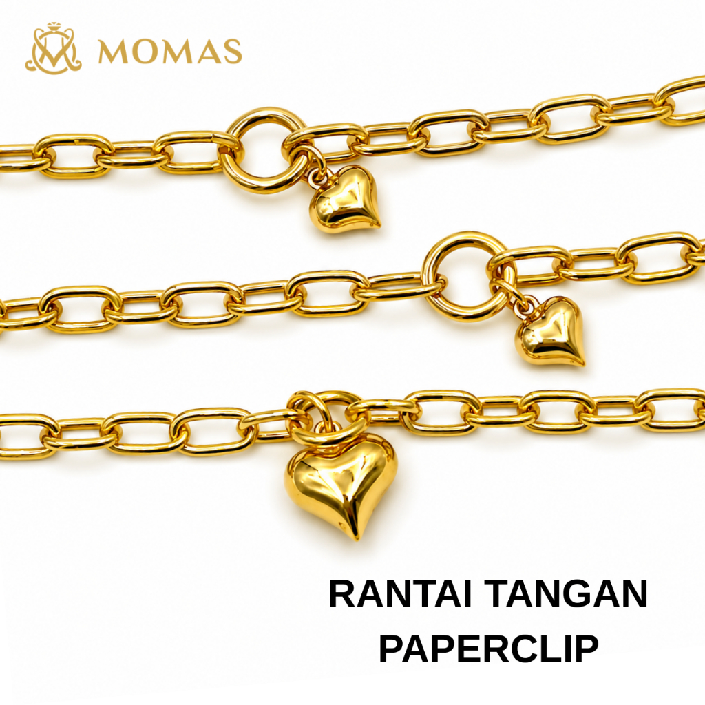 Rantai Tangan Paperclip Emas 916 Tulen Rantai Tangan Emas 916 Rantai Tangan Emas 916 Tulen Emas 916