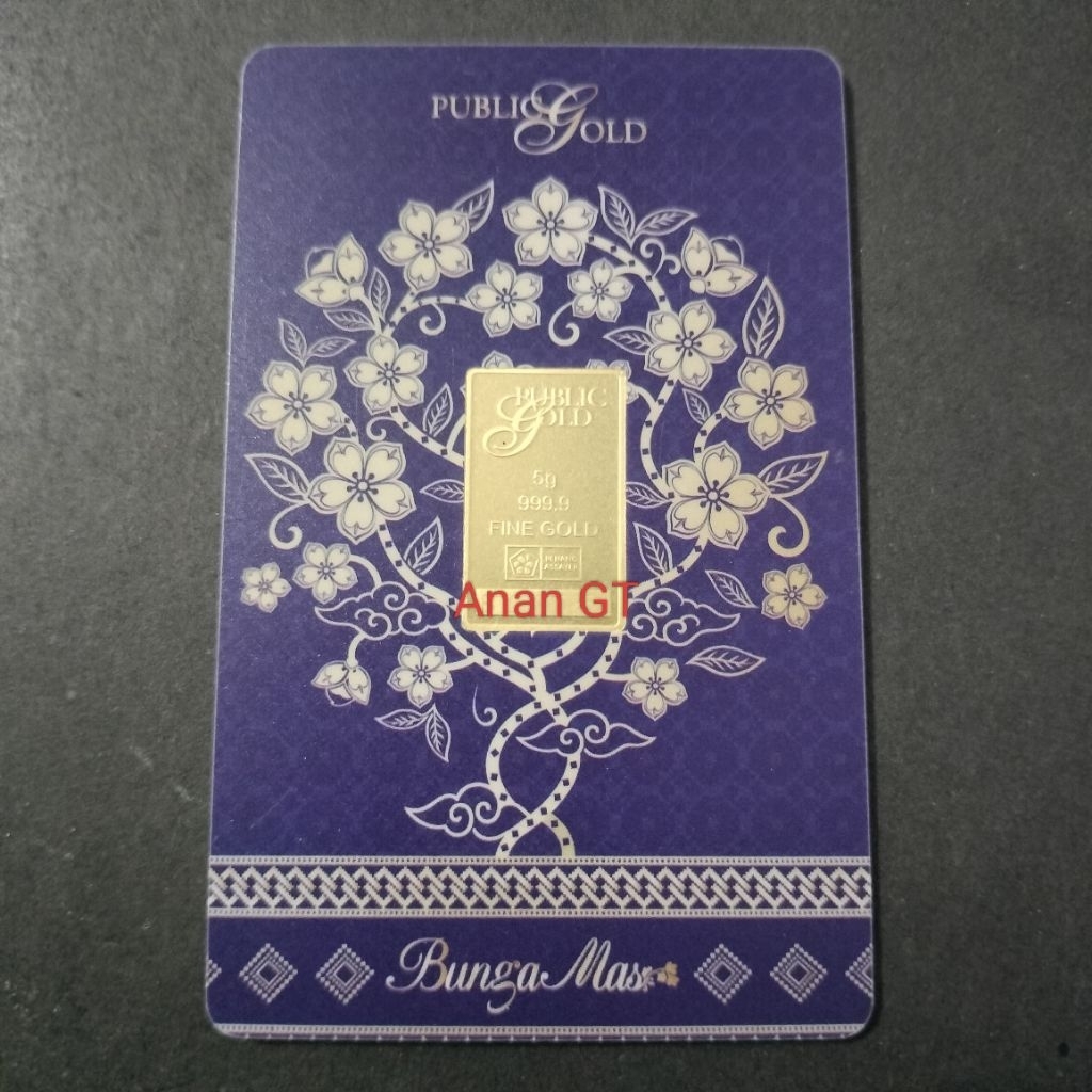 Public Gold PG 5g BungaMas Gold Bar Au 999.9