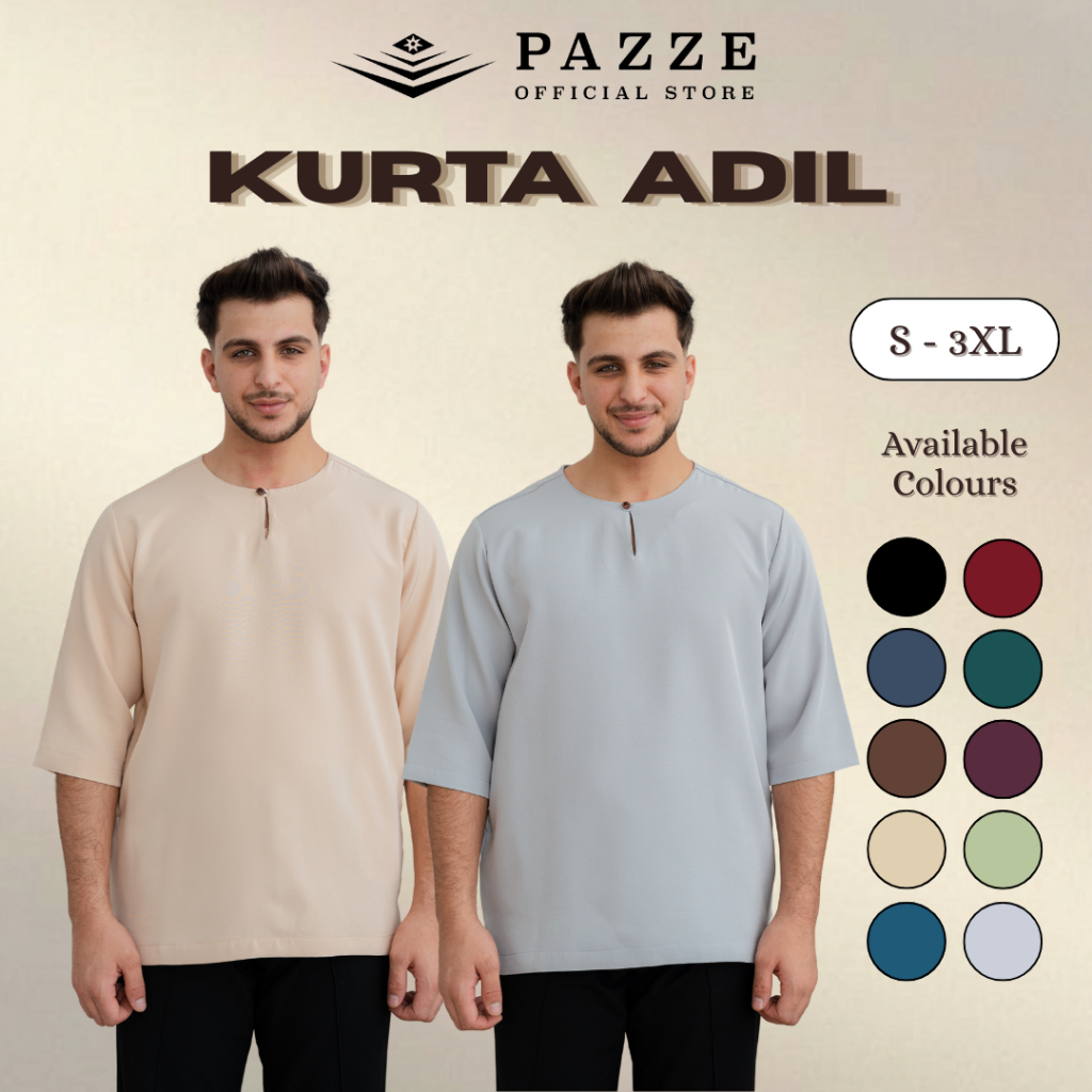 Pazze Kurta Adil Teluk Belanga Regulat Fit Space Cotton LK9089
