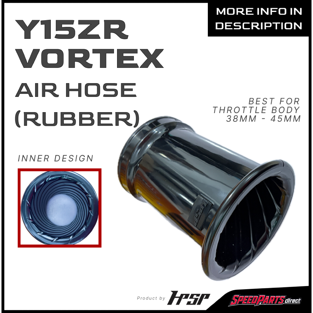 HPSP RACING RUBBER VORTEX AIR HOSE THROTTLE BODY Y15ZR 58MM - 45MM THROTTLE BODY