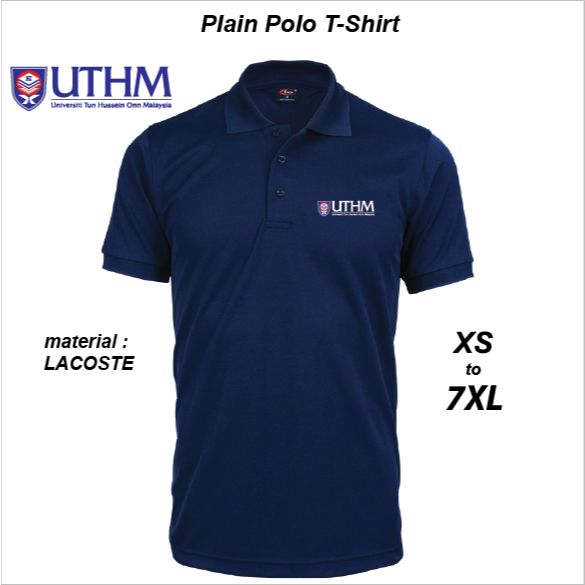 UTHM Baju Kolar Cotton Blend Polo Shirt Collar Universiti Tun Hussein Onn Malaysia
