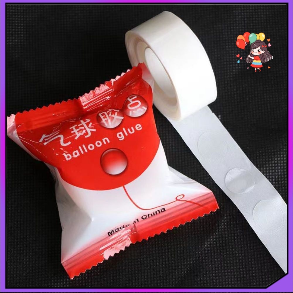 100 Titik Gam Belon Glue Dot Attach Balloons To Ceiling Or Wall Stickers Birthday Party Wedding Decoration