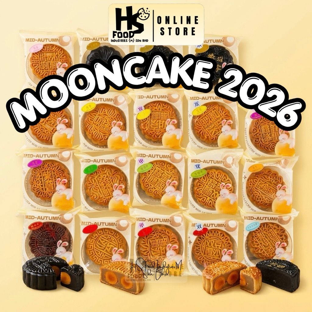 Chocolate Lotus Sweet Potato Charcoal Red Bean Pandan Yam Durian Paste Mooncake 月饼 175g & Candle 24pcs