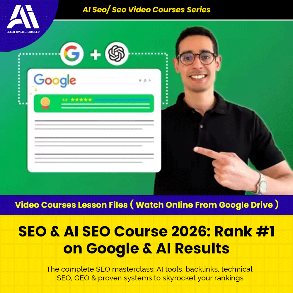Ai Seo/ Seo Video Course - SEO & AI SEO Course 2026 Rank #1 on Google & AI Results | Learn Seo | Seo Video Lesson