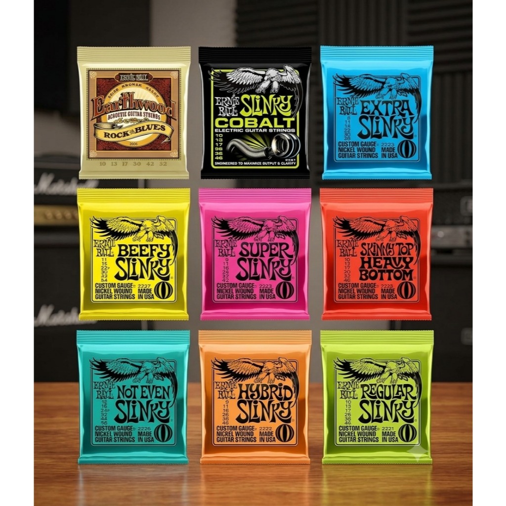 Ernie Ball Electric Guitar Strings Slinky 2221 2222 2223 2225 2215 2626 2008 2721 2627 Regular Super Hybrid