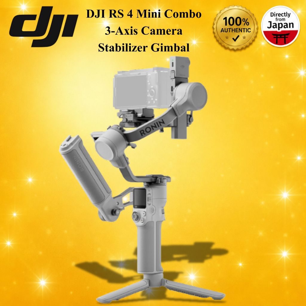DJI RS 4 Mini Combo 3 Axis Camera Gimbal Stabilizer Intelligent Tracking 2kg Payload for Canon Sony