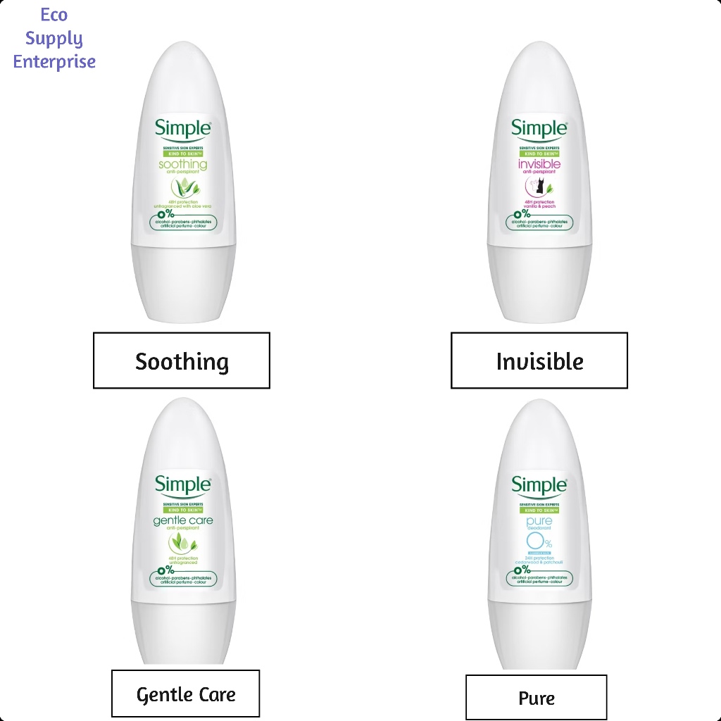 Simple Kind to Skin Soothing Anti-Perspirant Roll-On 45ml (Deodorant)