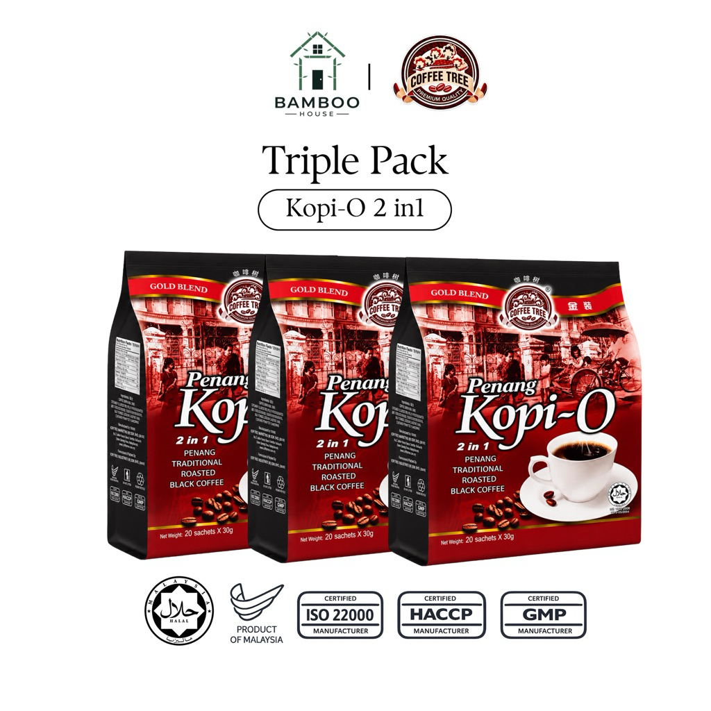[TRIPLE PACK] Coffee Tree Penang Kopi-O 2 in 1 (3 x 20’s x 30g)