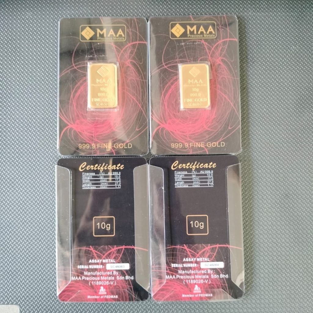 MAA 10g Gold Bar (Au 999.9)