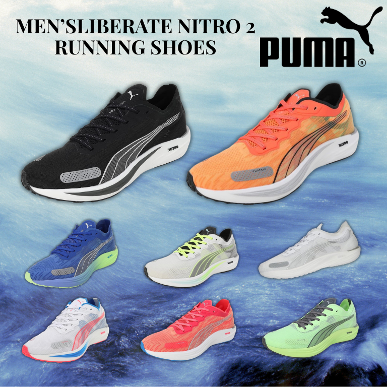 Puma Liberate Nitro 2 Running Shoes Men's 2024 Spring Summer Color Fire Orchid/Puma Silver 28.0 cm