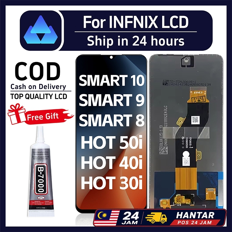 【Top Quality】LCD For INFINIX SMART 10/SMART 9 / SMART 8 / HOT 50i / HOT 40i / HOT 30i Touch Screen Replacement