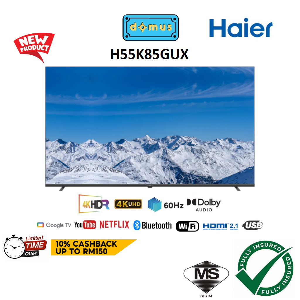 2026 Haier K85G Series 55 Inch 4K Google TV UHD Google LED TV 55" Television 电视 電視機 H55K85GUX Replace K85F