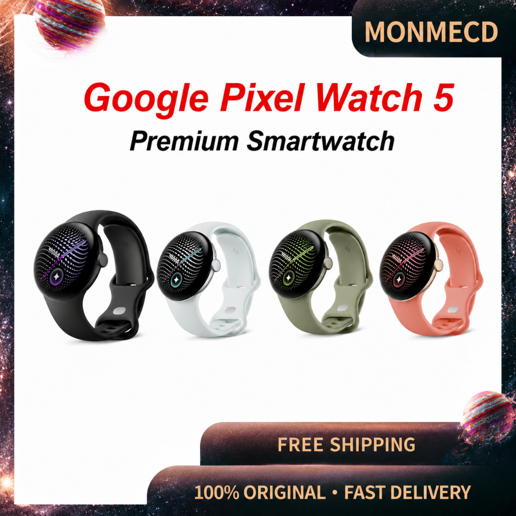 Google Pixel Watch 5 Smart Watch Gemini AI Heart Rate Monitor GPS Sports AMOLED Waterproof Fitness Tracker