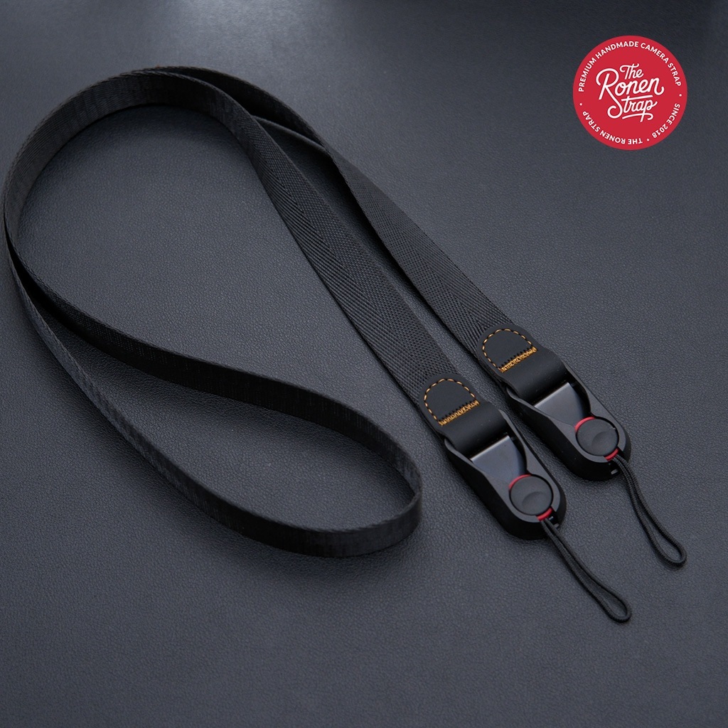 The Ronen Strap - Nylon Webbing Camera Strap With Quick Release PD Compatible 110cm - Stealth Black