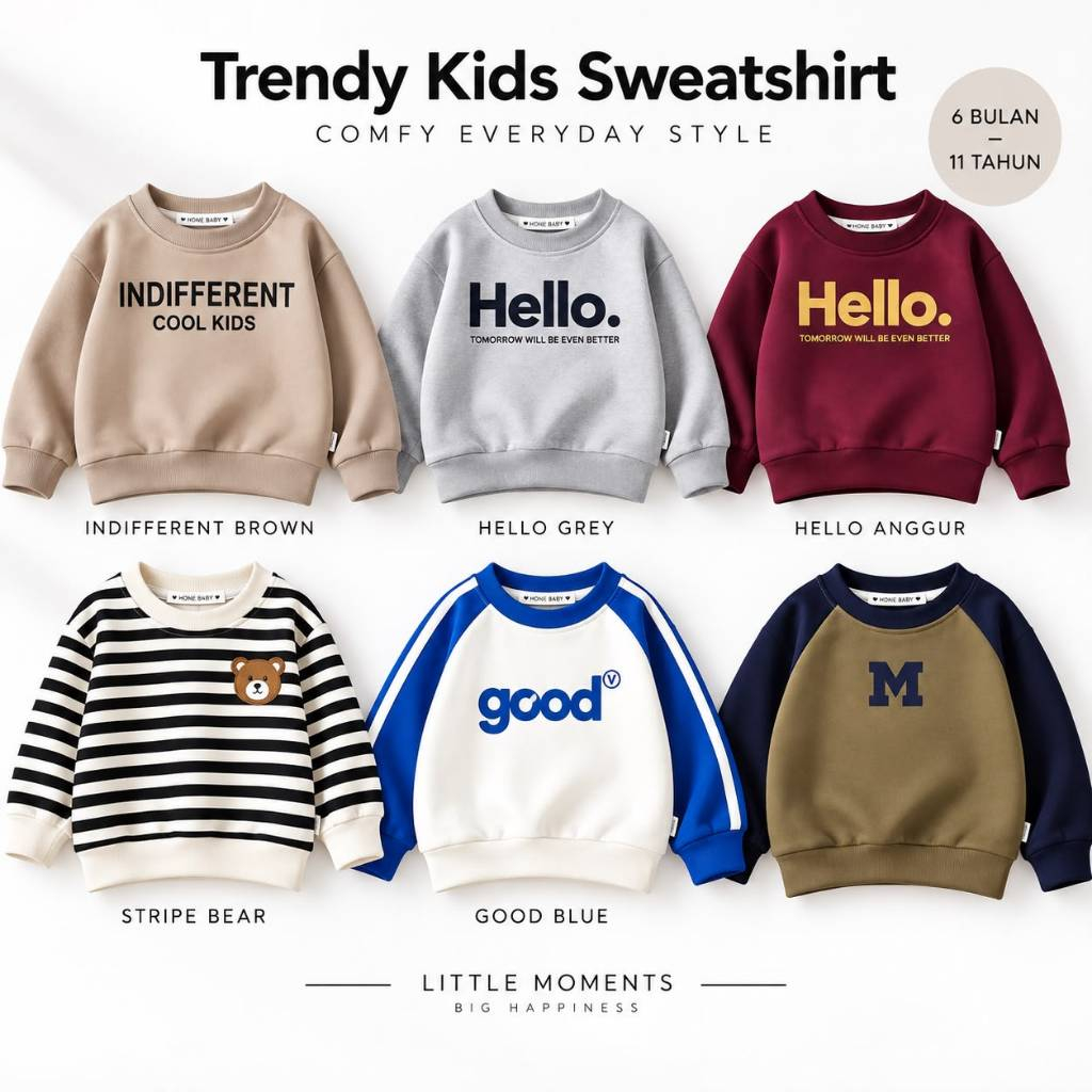 Baby Faybulous Korea Street Style Trendy Sweater Sweat Shirt Street Wear Stylo Pull Over Long Sleeves Jacket Long Sleeve