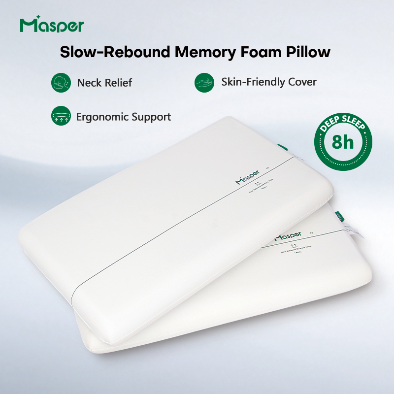 Masper P1 Slow Rebound Memory Foam Pillow (8/10cm)