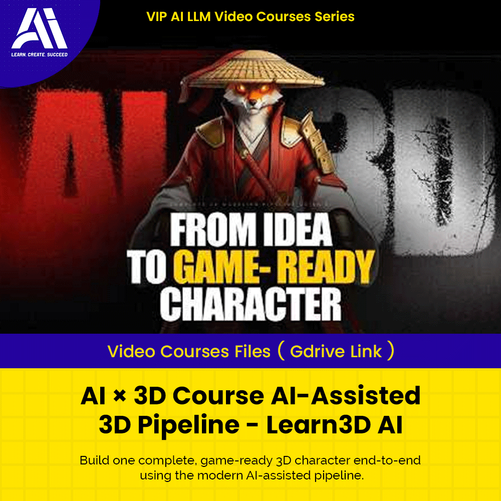 AI LLM Video Courses - AI × 3D Course AI-Assisted 3D Pipeline - Learn3D AI