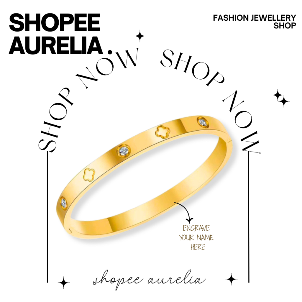 (13-21cm)GT136 Titanium Bangle Gelang Rantai Tangan Gift Wedding Jewellery Gold Silver Bracelets wanita gelang titanium