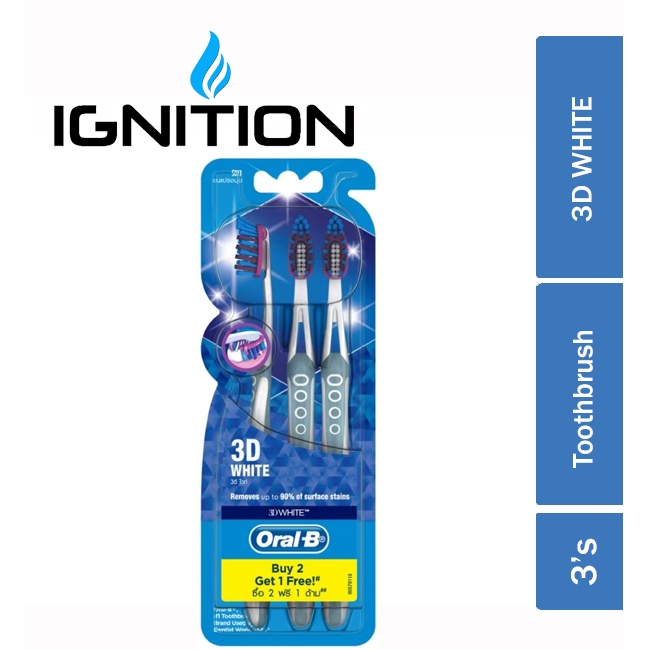 Oral-B 3D White Manual Toothbrush 3's (SOFT)