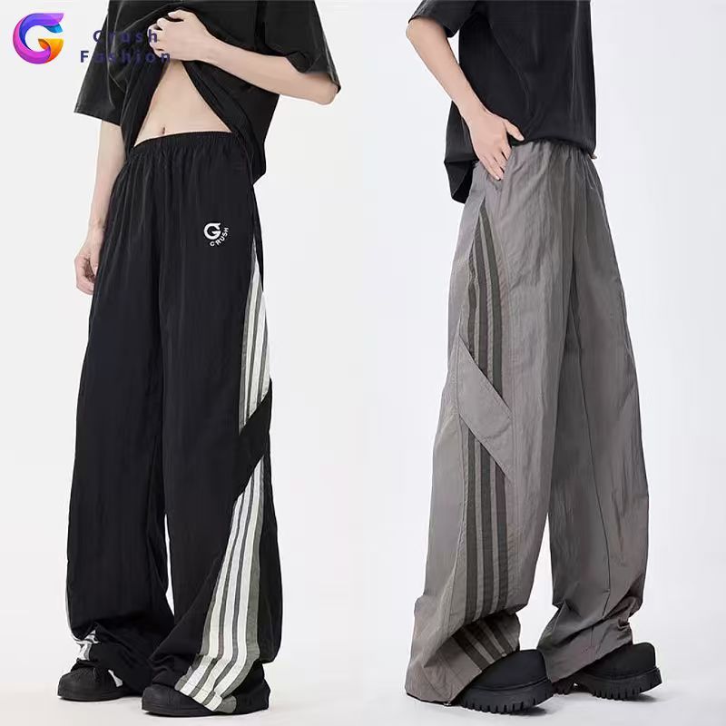 CRUSH Baggy Cargo Jogger Pants For Men Wide Leg Pants Loose Hanging Slim Straight Leg Pants