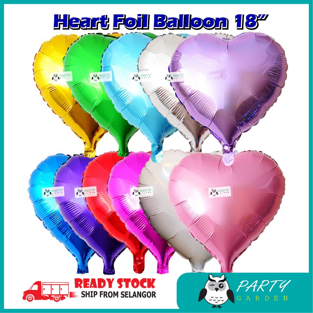 18 inch Heart / Love Gloss Shape Foil Balloon / Valentine Belun Shape Love