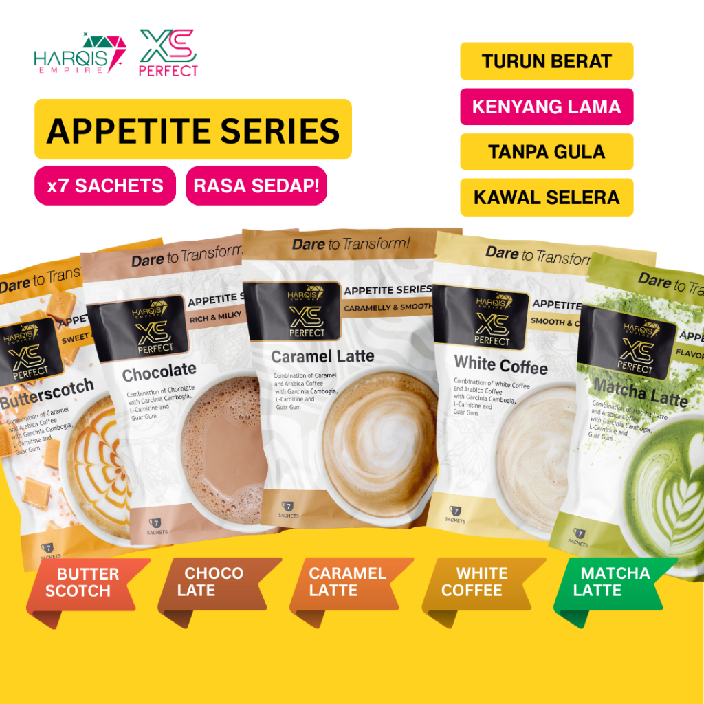 Direct HQ XS PERFECT APPETITE SERIES,low sugar,low calories,kawal selera, kenyang lama