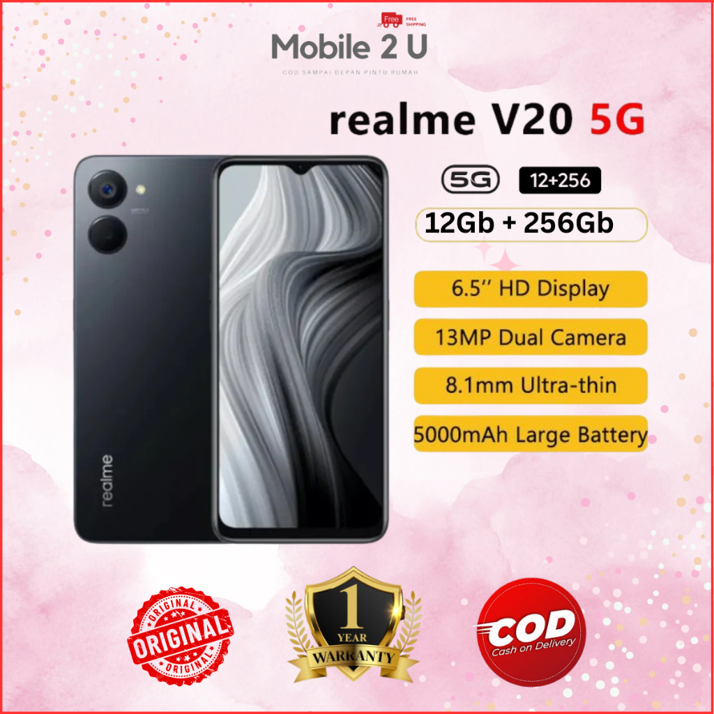 REALME V20 5G 12GB+256GB 1 TAHUN JAMINAN