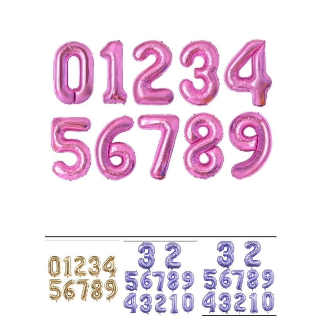 32' NUMBER 0-9 Green Dark Blue ballon foil party birthday baby nombor rosegold red