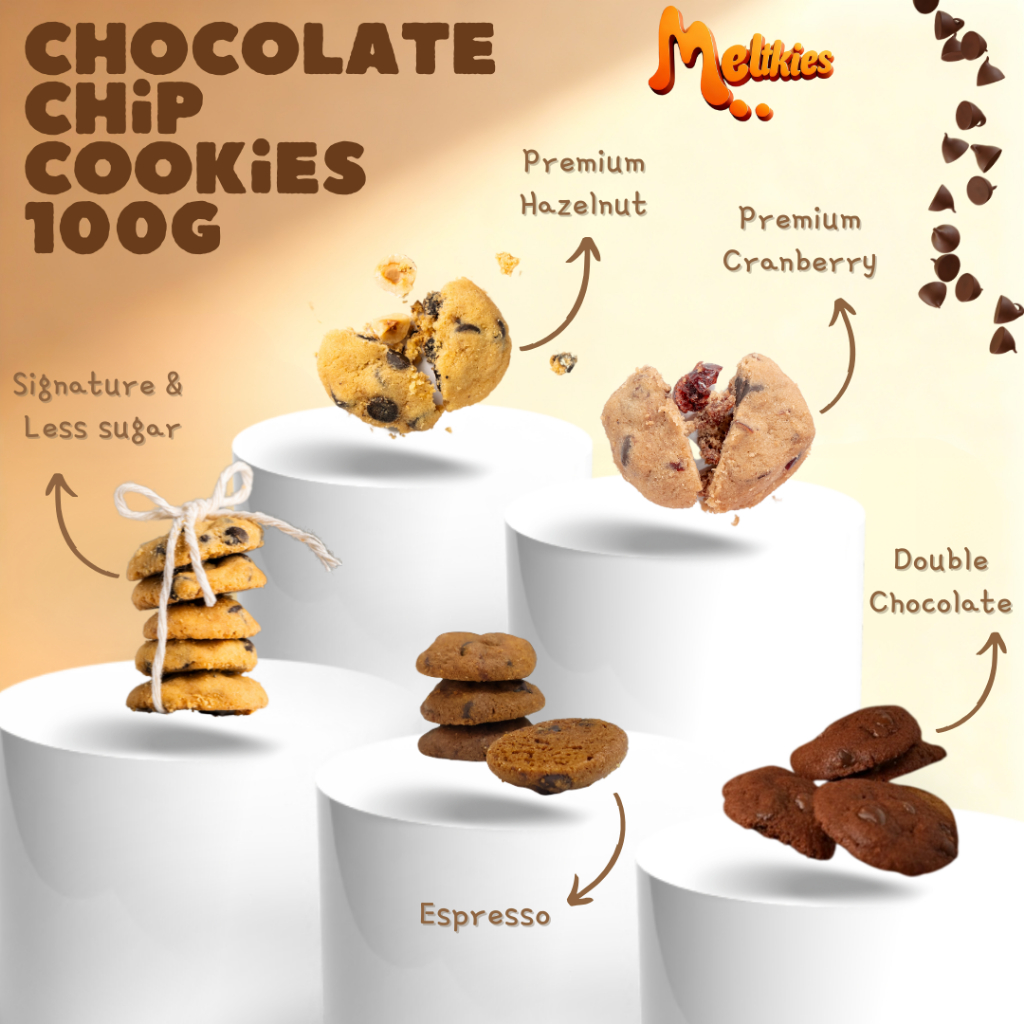 MELTKIES Freshly Baked Chocolate Chip Cookies | All 6 Irresistible Flavours | 零食 | snack | biskut