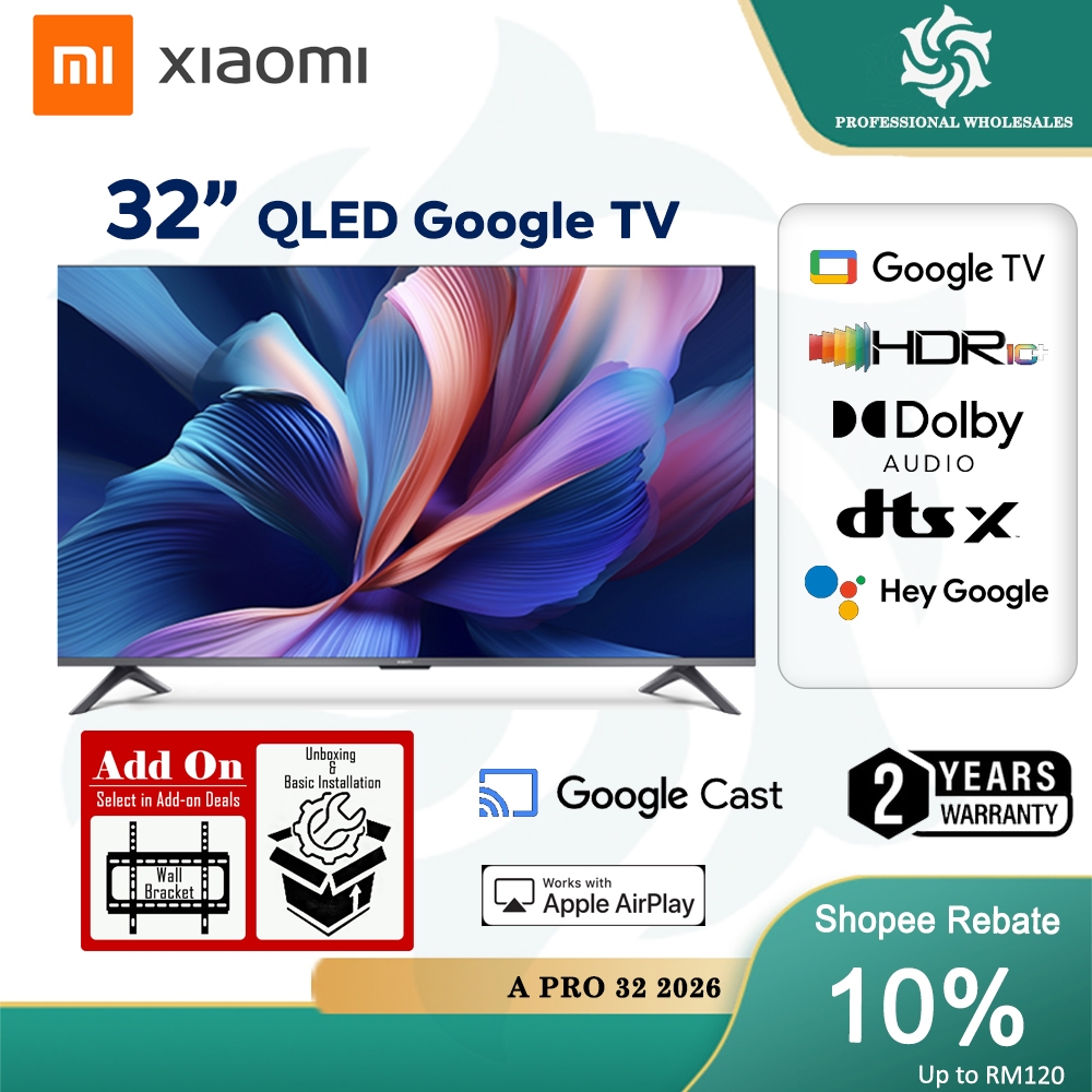 【LOWEST PRICE】 Xiaomi tv Mi TV A PRO 2025/2026 series (32''/ 43''/ 55''/ 58''/ 65'') QLED TV