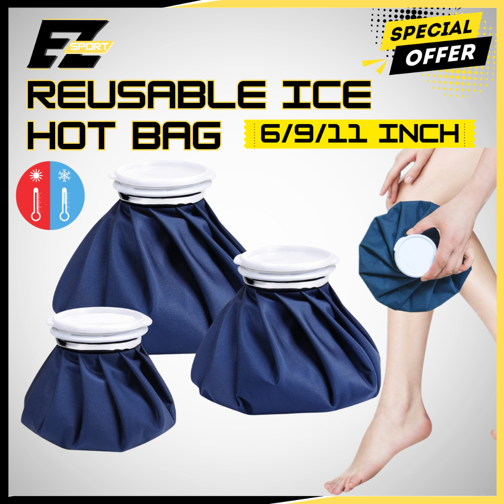 EZSport Reusable Ice Hot Bag | 6/9/11Inch Hot & Cold Compress Pack for Injury | Hot Cold Water Bag | 热水袋 | 冰袋
