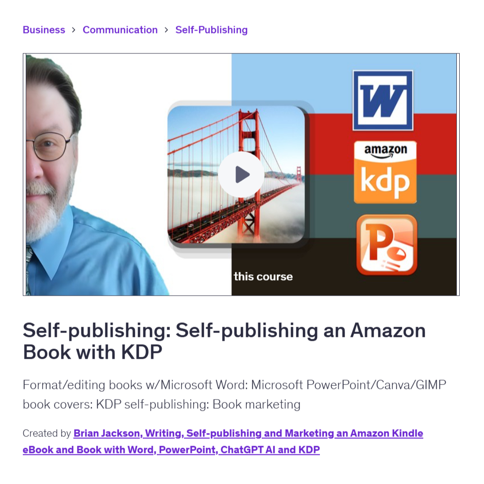 [Video Course] Self-publishing: Self-publishing an Amazon Book with KDP | KDP Video Course | KDP eBook | Ai Book