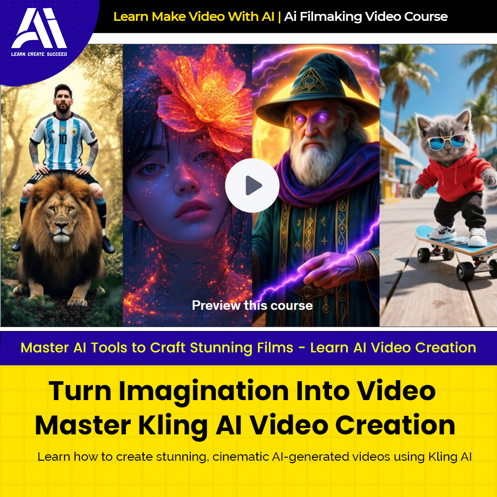 Video Course - Turn Imagination Into Video Master Kling AI Video Creation |  Ai Make Video | Make Video With AI