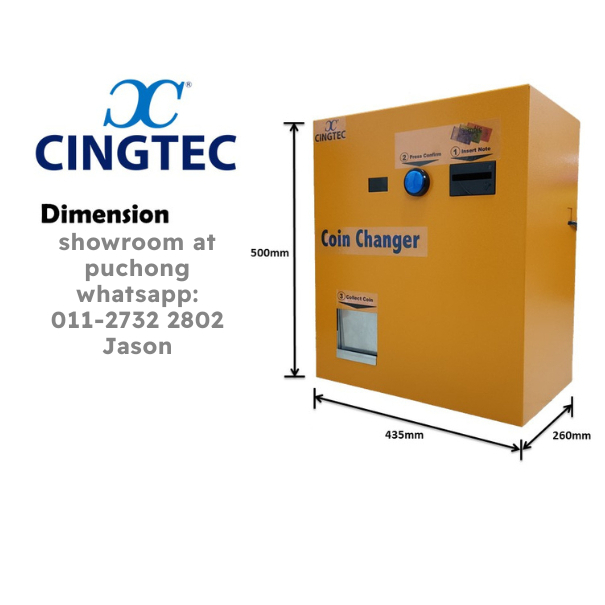 mesin tukar token- pintu belakang /coin Token changer-back door(build in partition)CC-102Scingtec
