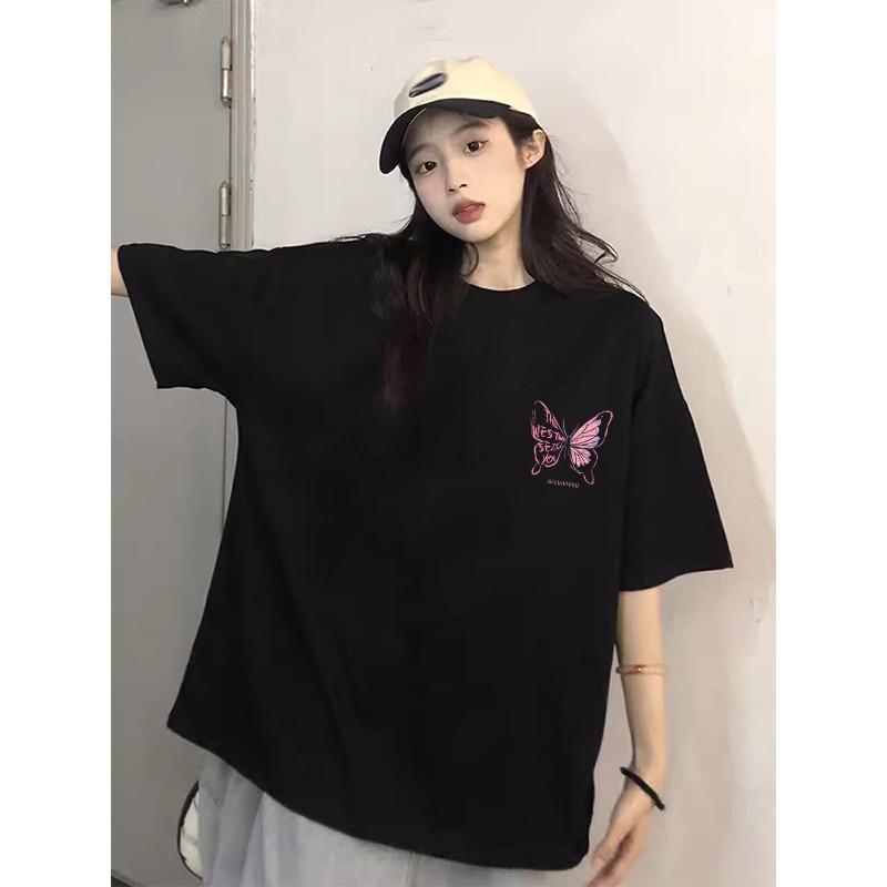ARISEISM|unisex Style| College Style Oversize Cute Printed Shirt Women Couple T-shirt 【COD】夏季潮流印花t恤