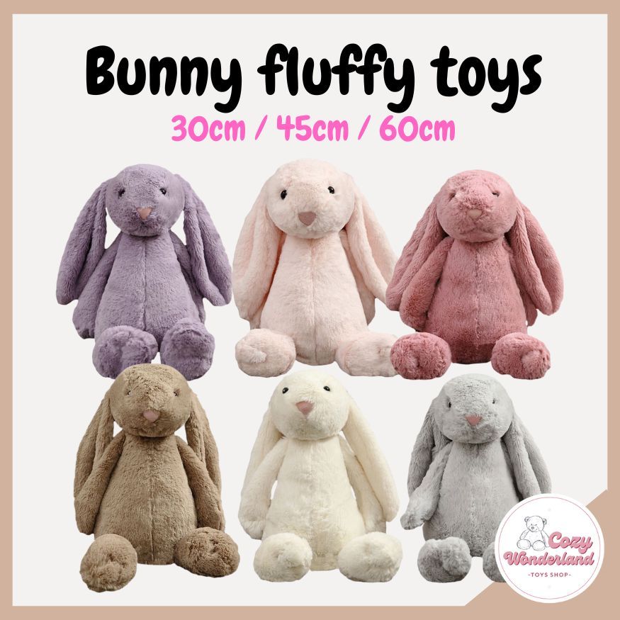[6 Colors Bunnies] Rabbit Doll Bunny Fluffy Toys Plush Toy Dolls Kids Exchange Gifts Jelly JC Plushie Stuffed