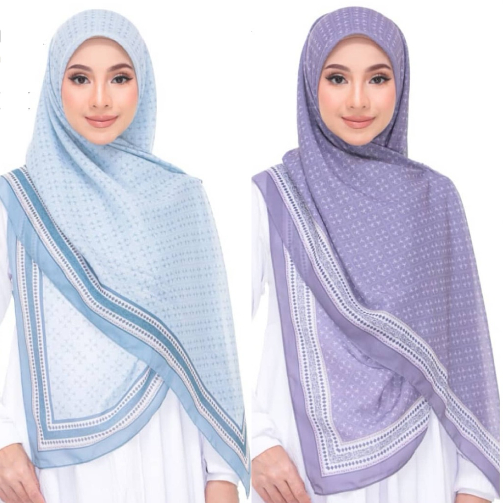 Ready Stock Tudung Bawal Printed Cotton / Chiffon Voile Bidang 50 bawal merdeka