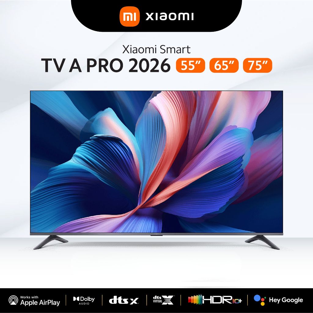 Xiaomi TV A Pro 55/65/75 2026 | 4K QLED Display | HDR10+ | Dolby Audio™ | AirPlay Support | 120Hz Game Boost | Google TV
