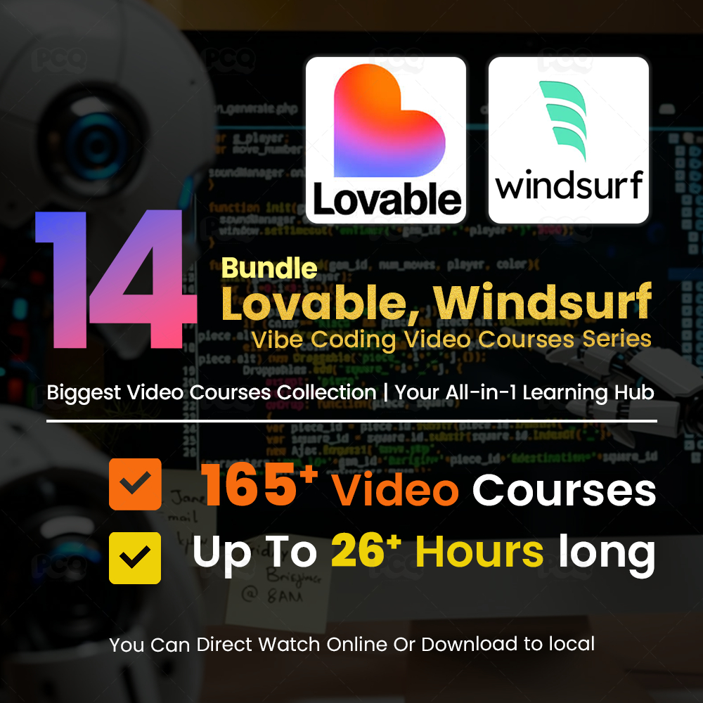 Vibe Coding Video Courses Bundle - 14 Vibe Coding Lovable Windsurf | Learn Ai Vibe Coding Video Courses Bundle