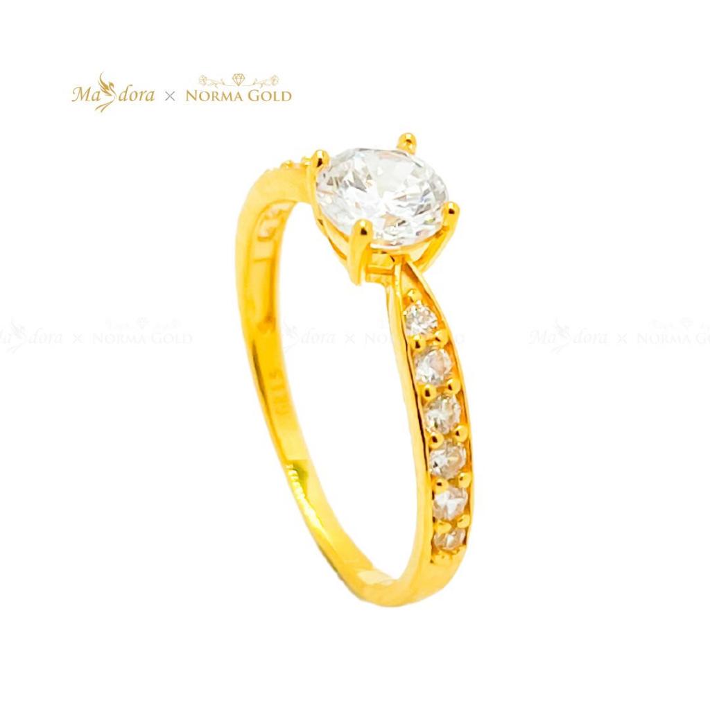 MASDORA KL Cincin Solitaire Elegant [L2] Emas 916 Berat 2.27g-2.36g Saiz 12-19 Material Emas 916 Produk Eksklusif