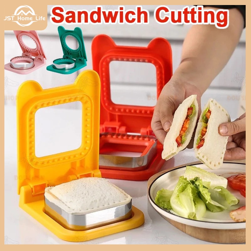 JST Sandwich Mold Christmas Tree Apple Heart shaped Toast Bread Children's Lunch Sandwich roti panggang acuan