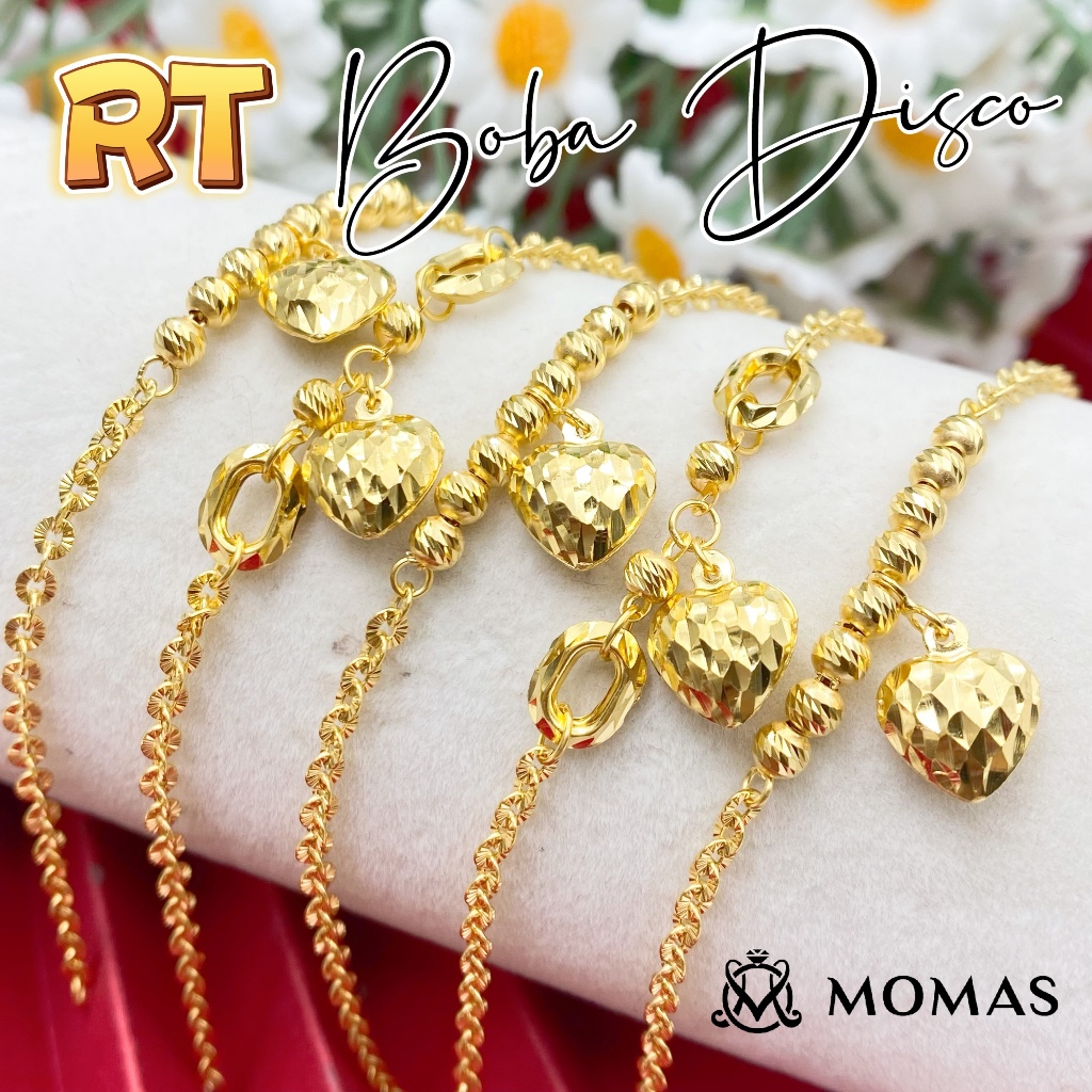 MOMAS Rantai Tangan Boba DiscoEmas 916 Tulen Rantai Tangan Boba Disco 916 Rantai Tangan Emas 916 Tulen Emas 916
