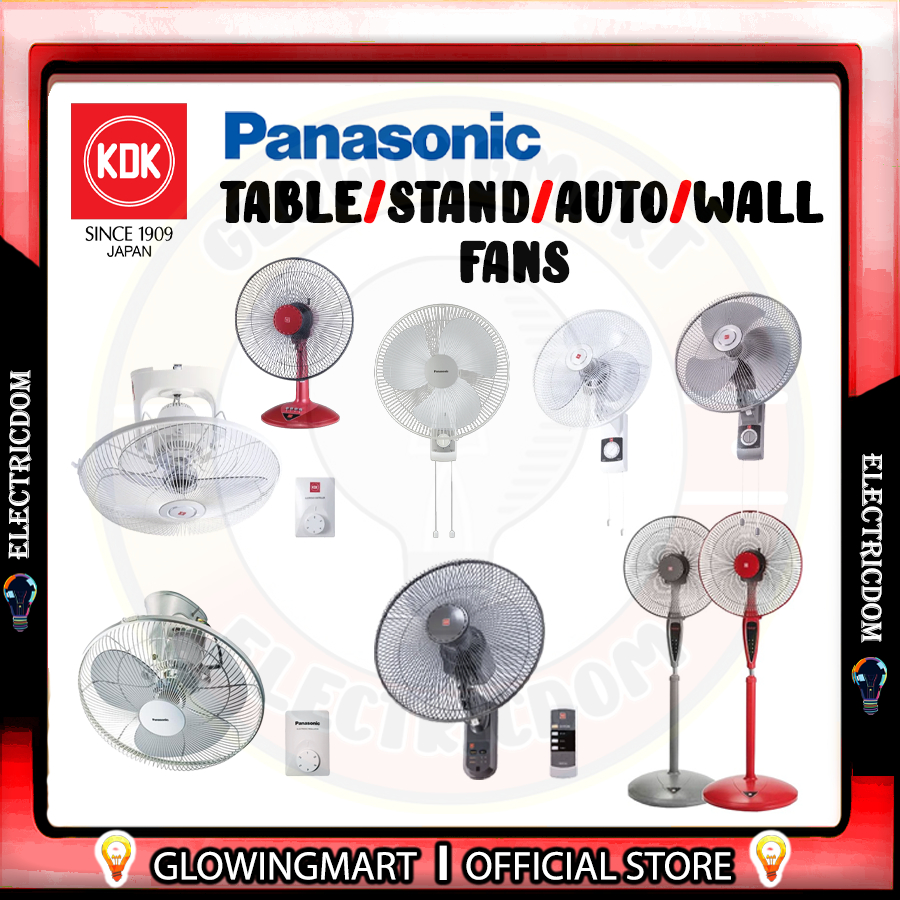KDK & PANASONIC STAND FAN/AUTO FAN/REMOTE WALL FAN/TABLE FAN 12" 16" 18" KIPAS DINDING, KIPAS SILING KU408 KC4GR KQ409