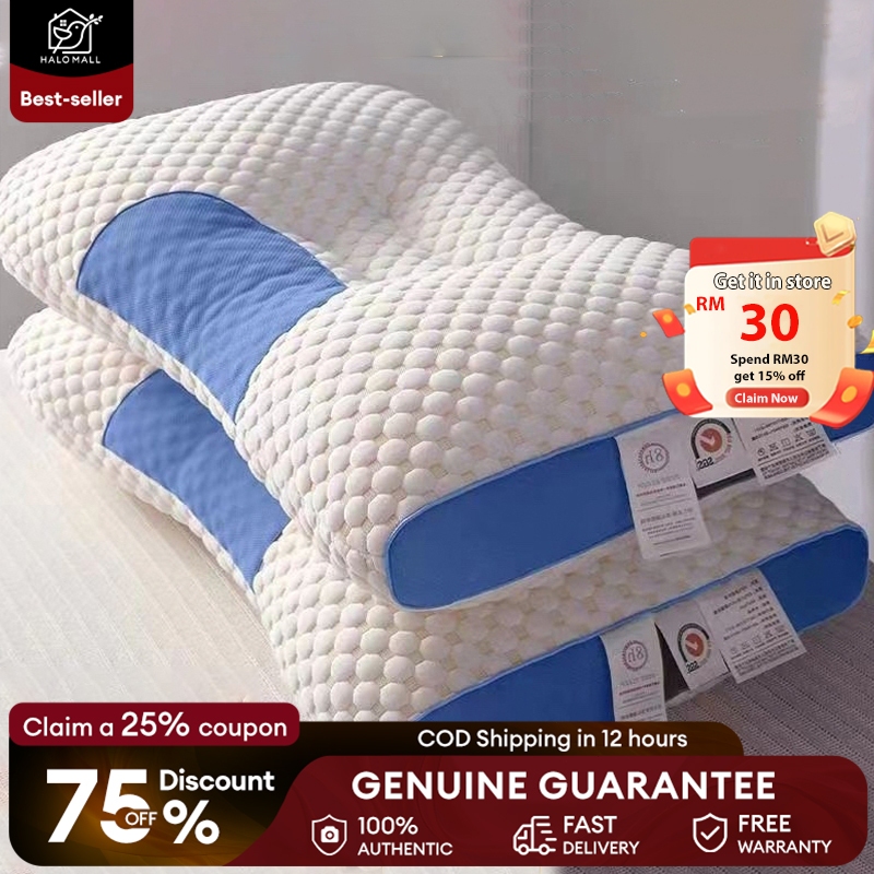 Knitted Cotton Massage Pilow Core Neck Pillow Spine Neck Traction Orthopedic Pillow Cervical Spine Protection