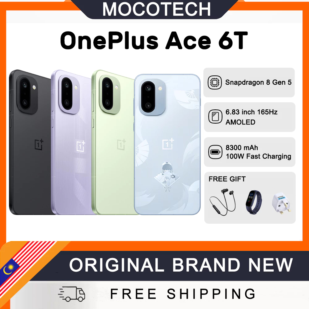 OnePlus Ace 6T | Snapdragon 8 Gen 5 | 6.83 inch 165Hz AMOLED | 8300mAh Battery | 100W Charging