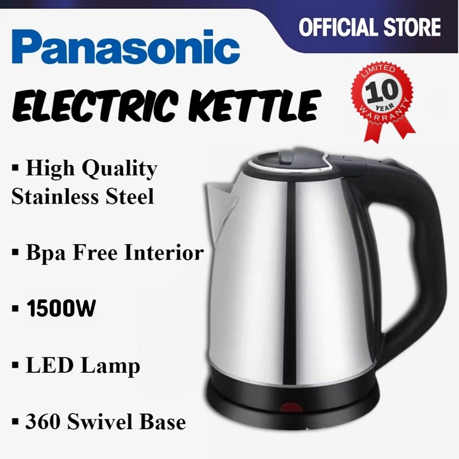 PANASONIC Electric Kettle Stainless Steel Kettle Auto Power Off Hot Jug Cerek Elektrik Cerek Air Panas 热水壶