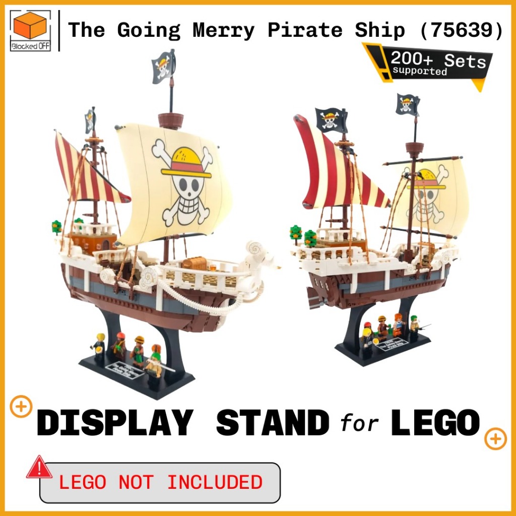 Display Stand for Lego One Piece The Going Merry Pirate Ship (75639)