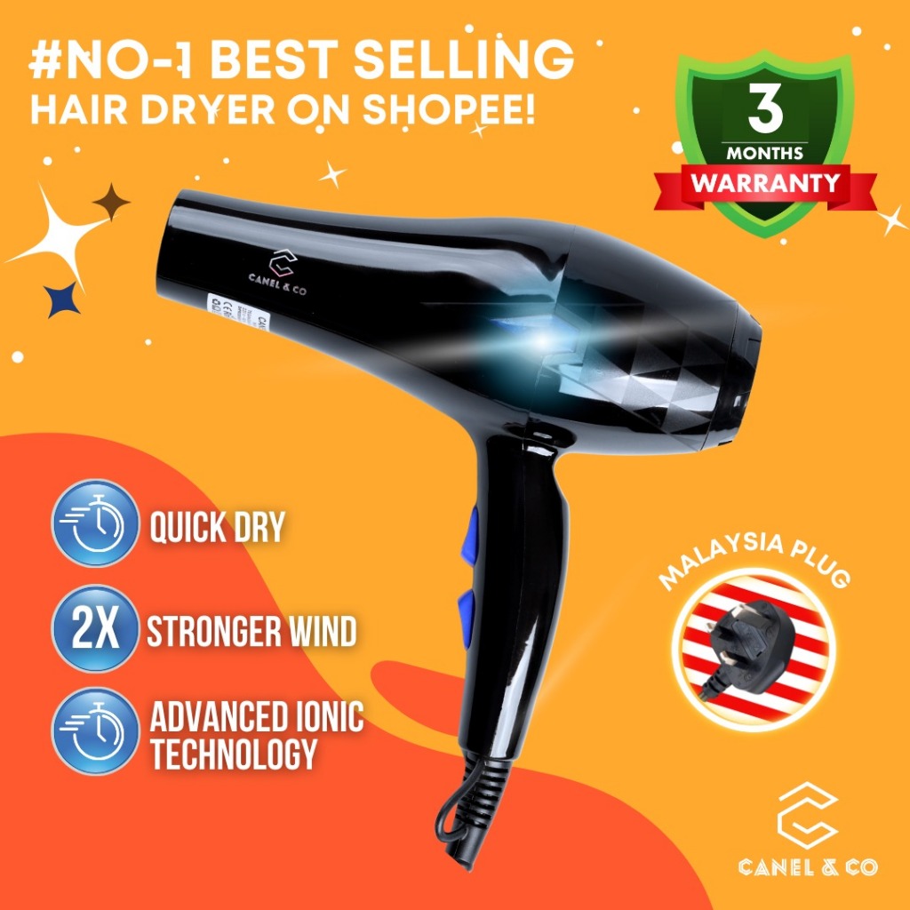 Hair Dryer Pengering Rambut CANEL & CO [4 in 1] Professional Blue Ray Strong Saloon 850W hair dry 风筒