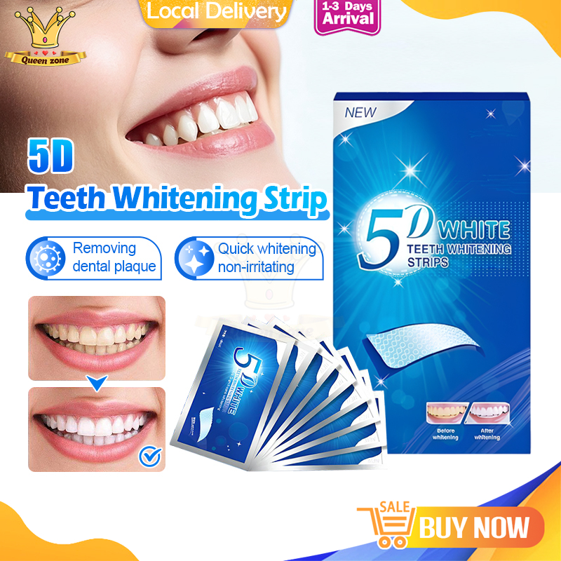 5D/9D Teeth Whitening Strips Personal Oral Hygiene Teeth Whitening Stickers Gel Pemutih Gigi Pemutihan Gigi
