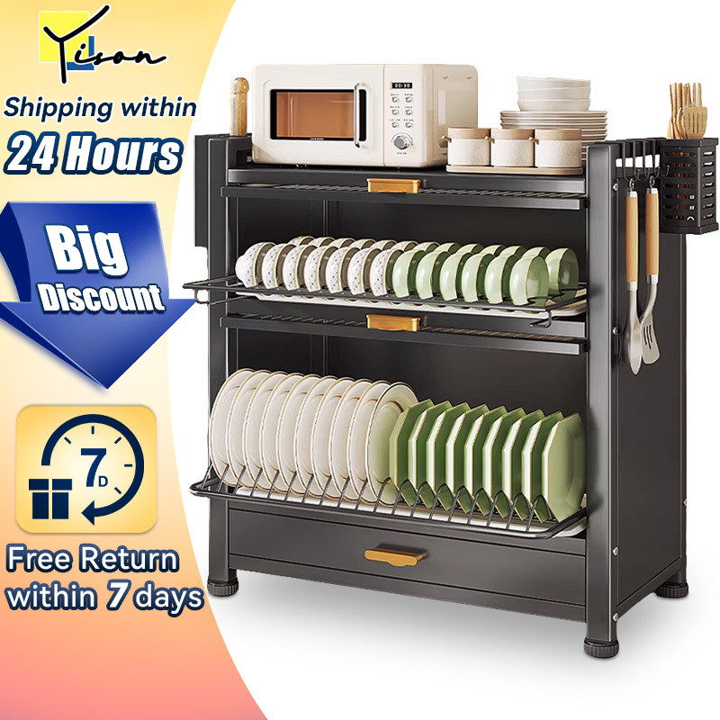 Rak Piggan Rak Dapur Steel Cabinet Dish Rack Kitchen Drainer Dish Storage Rack Storage Rack